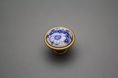 Rustic knobs 40mm Blue Floral č.1