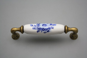 Rustic handles 128mm Blue Floral