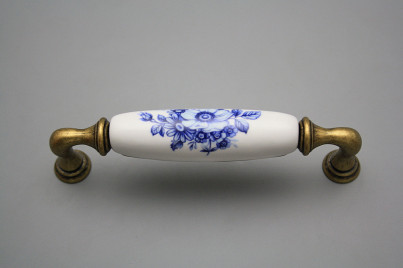 Rustic handles 128mm Blue Floral č.1