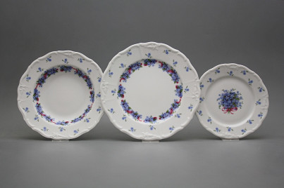 Plate set Marie Louise Forget-me-not 18-piece KBB č.1