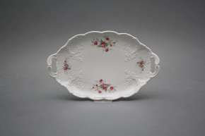 Oval dish 25cm with holders Opera Pink roses EBB