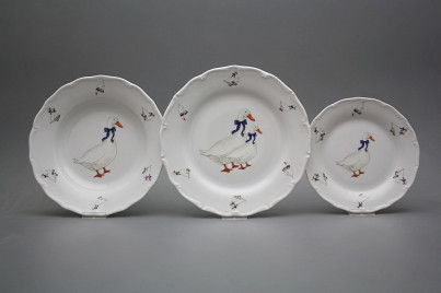 Plate set Verona Geese 12-piece FBB č.1