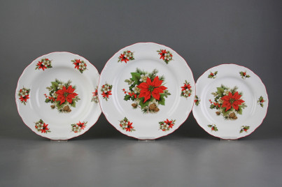 Plate set Ofelia Poinsettia 36-piece FCL č.1