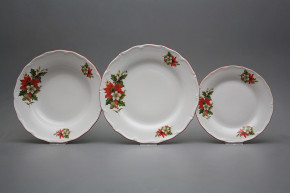 Plate set Verona Poinsettia 12-piece CCL