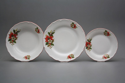 Plate set Verona Poinsettia 12-piece CCL č.1