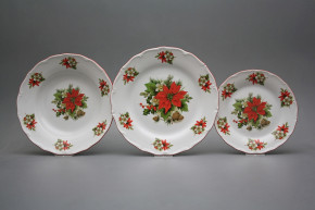 Plate set Verona Poinsettia 18-piece FCL