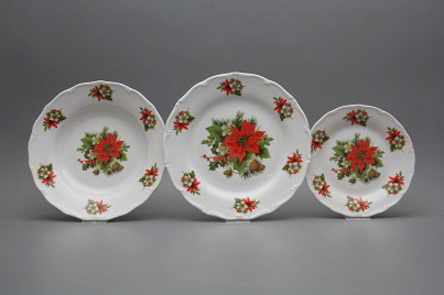 Plate set Verona Poinsettia 18-piece FBB č.1