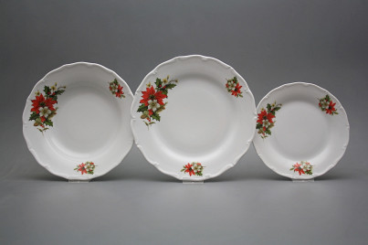 Plate set Verona Poinsettia 12-piece CBB č.1