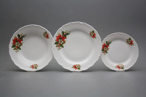 Plate set Verona Poinsettia 18-piece CBB