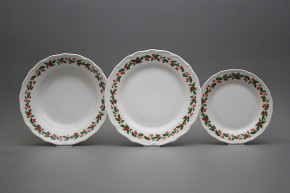 Plate set Verona Christmas holly 12-piece KBB