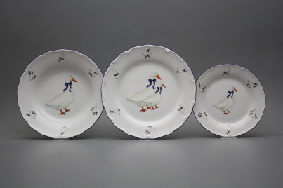 Plate set Verona Geese 12-piece FML č.1