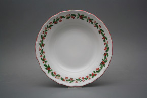 Deep plate 24,5cm Verona Christmas holly KCL