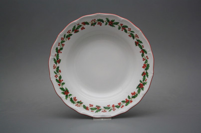 Deep plate 24,5cm Verona Christmas holly KCL č.1