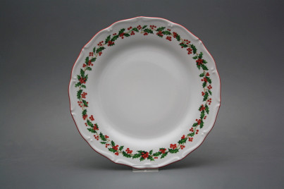 Flat plate 25cm Verona Christmas holly KCL č.1