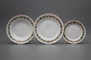 Plate set Verona Christmas holly 12-piece KCL