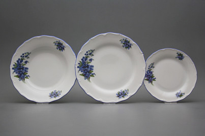 Plate set Verona Forget-me-not 18-piece CAL č.1