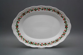 Oval dish 36cm Verona Christmas holly KBB