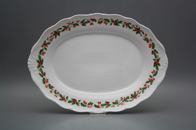 Oval dish 36cm Verona Christmas holly KBB č.1