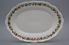 Oval dish 40cm Verona Christmas holly KBB