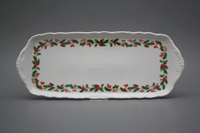 Tray square 37cm Verona Christmas holly KBB č.1