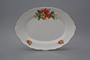 Oval dish 32cm Verona Poinsettia CGL