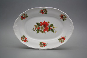 Oval dish 32cm Verona Poinsettia FBB