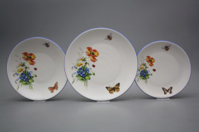 Plate set Coup Field flowers 12-piece HAL