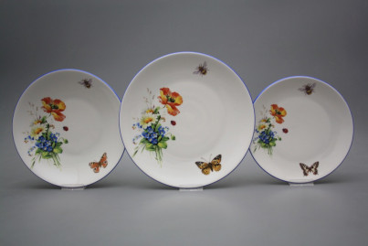 Plate set Coup Field flowers 12-piece HAL č.1