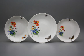 Plate set Coup Field flowers 18-piece HBB