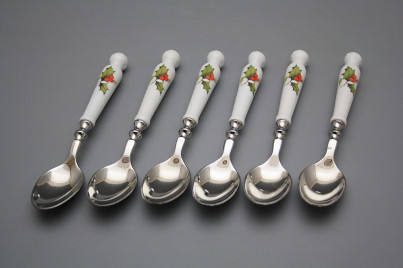 Set of teaspoons Bohemia 1987 Poinsettia 6-piece BB č.1