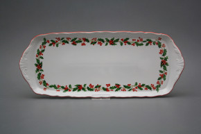 Tray square 37cm Verona Christmas holly KCL