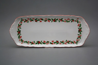 Tray square 37cm Verona Christmas holly KCL č.1