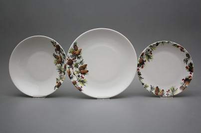 Plate set Coup Pine Cones 12-piece BB č.1