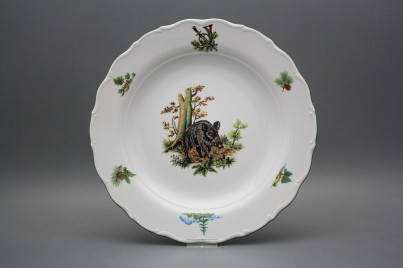 Flat round dish 31cm Verona Wild boar FZL č.1