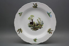 Flat round dish 31cm Verona Doe and fawn FZL