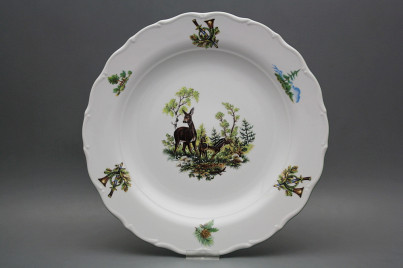 Flat round dish 31cm Verona Doe and fawn FZL č.1