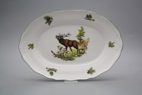 Oval dish 32cm Verona Roaring deer FZL