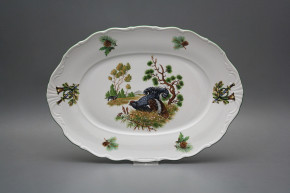 Oval dish 32cm Verona Black grouse FZL