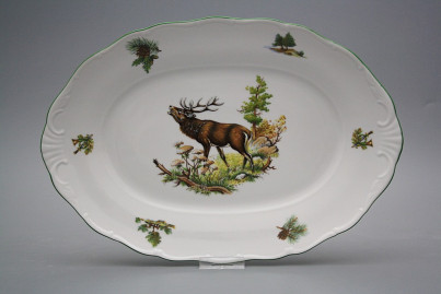 Oval dish 36cm Verona Roaring deer FZL č.1