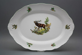 Oval dish 40cm Verona Roaring deer FZL