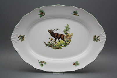 Oval dish 40cm Verona Roaring deer FZL č.1