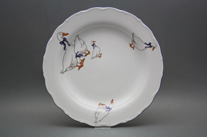 Flat round dish 31cm Verona Geese CML č.1