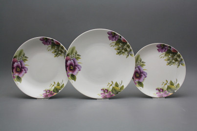 Plate set Coup Pansy 12-piece CsBB č.1