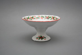 Dish on foot Verona Christmas holly CL