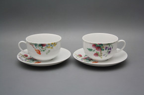 Cup low 0,2l with saucer Opal Flowering meadow Pattern A HBB