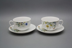 Cup low 0,2l with saucer Opal Flowering meadow Pattern B HBB