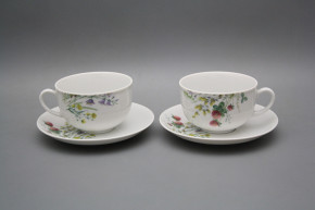 Cup low 0,2l with saucer Opal Flowering meadow Pattern C HBB