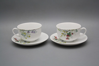 Cup low 0,2l with saucer Opal Flowering meadow Pattern C HBB č.1