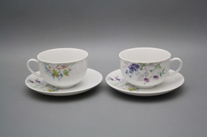 Cup low 0,2l with saucer Opal Flowering meadow Pattern D HBB