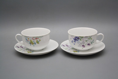 Cup low 0,2l with saucer Opal Flowering meadow Pattern D HBB č.1